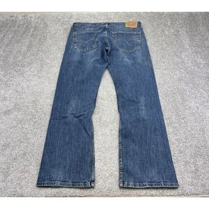Levi's 527 Jeans Men's 36x32 Blue Slim Bootcut Dark Denim Whisker Cowboy